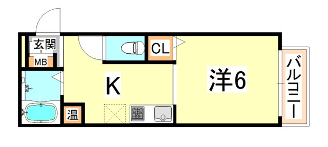 西之町ハイツ B 間取り