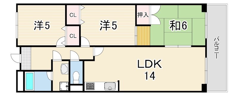 サンライフ大津和 間取り