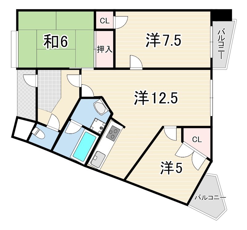 パレ武庫川パート2 間取り
