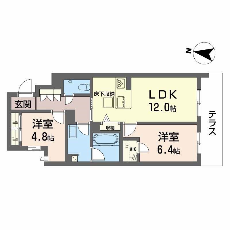 SHAMAISON GARDENS 旭が丘2 間取り