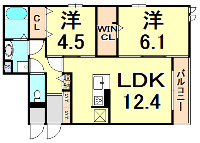 EVISTAGE甲子園 間取り