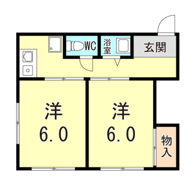 西上橘マンション1 間取り