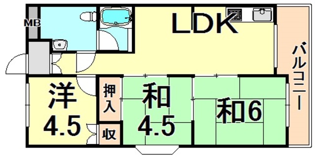 サンハイツホリウチ 間取り