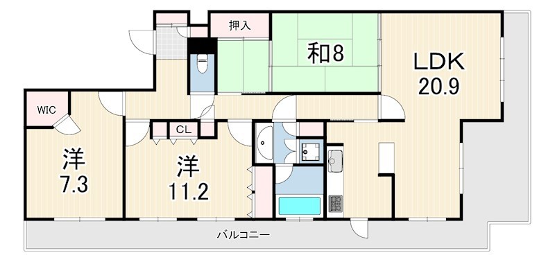 兵庫県神戸市東灘区鴨子ケ原３丁目 間取り