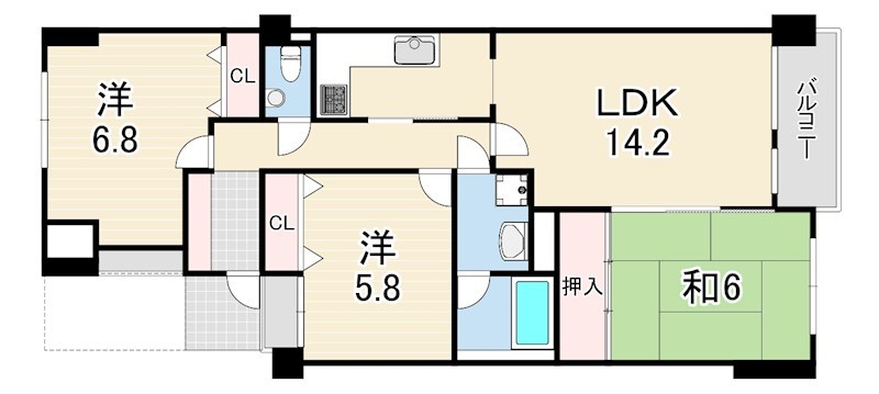 藤和芦屋川ホームズ 間取り