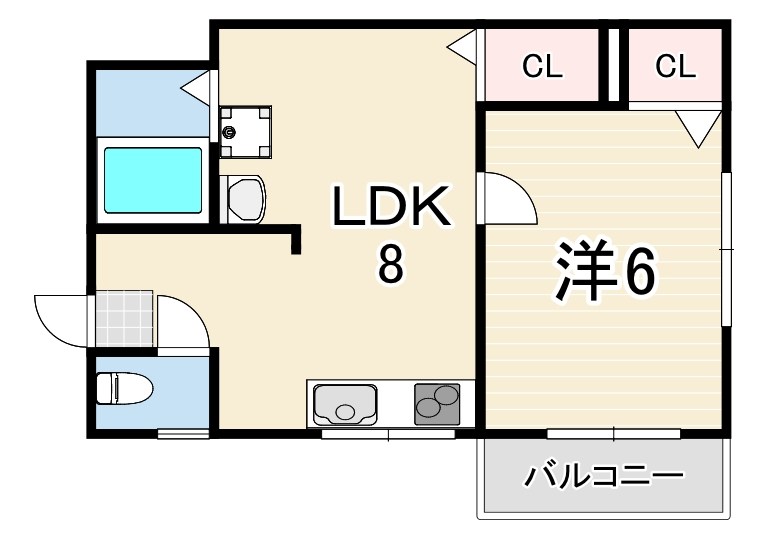 兵庫県神戸市灘区水道筋６丁目 間取り