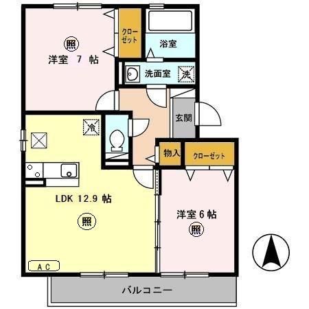 グランドアトリオ神戸西 D棟 間取り