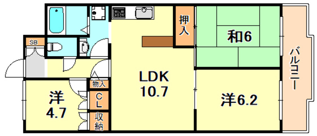 朝日プラザCITYウエストヒル神戸 間取り