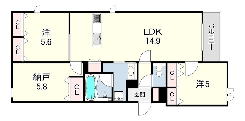 VIVRE3苦楽園 間取り