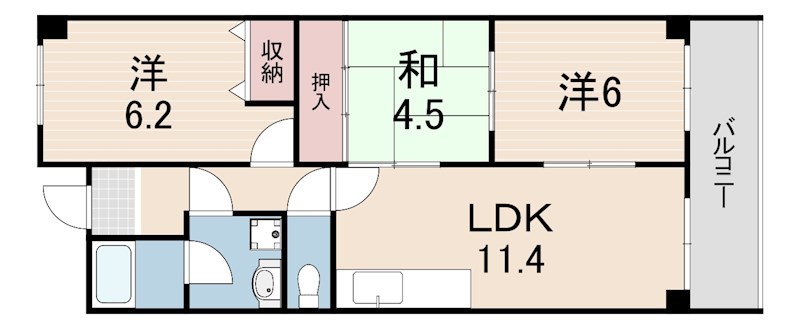 アルトピノ立花 間取り