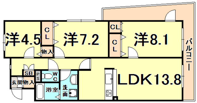 兵庫県西宮市薬師町 間取り