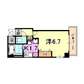 ラ・フォンテ三宮旭 間取り