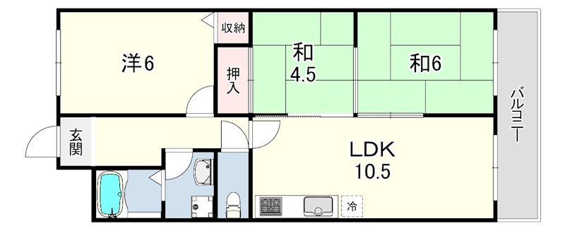 ハウゼ・ケイ魚崎  間取り