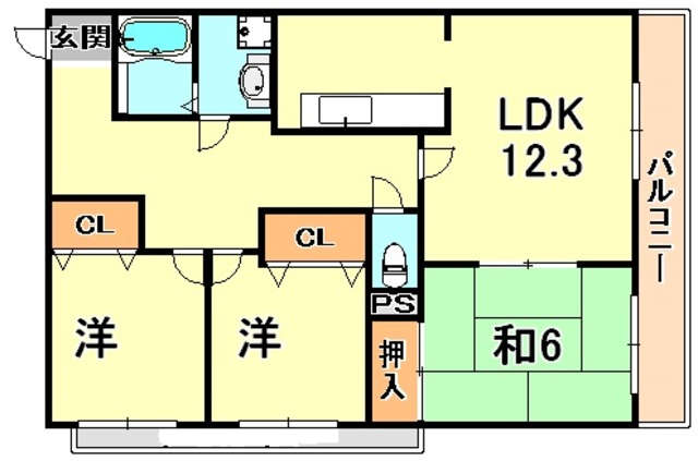 兵庫県神戸市東灘区魚崎北町６丁目 間取り