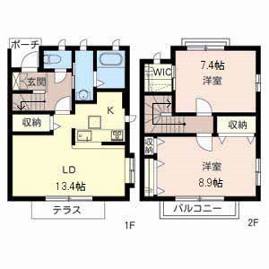 オリゼー芦屋西B 間取り