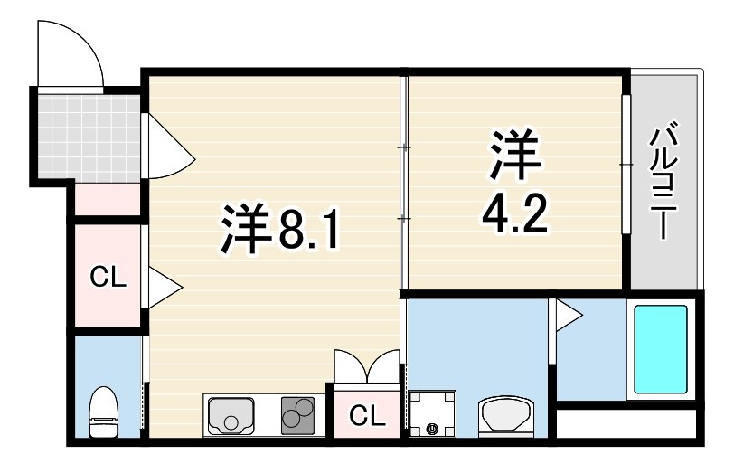 Y-CITY神戸鷹取 間取り