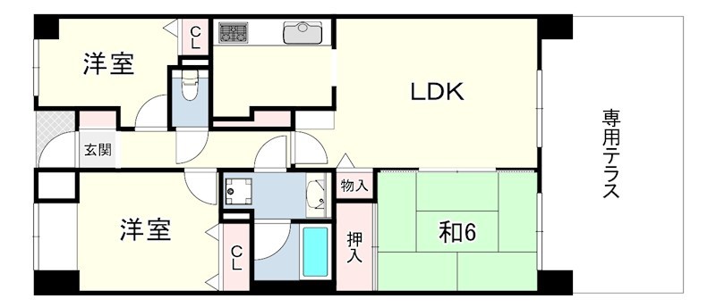 魚崎南パークホームズ弐番館 間取り