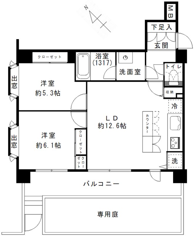 アルカーデン鵠沼松が岡ヒルコート 間取り