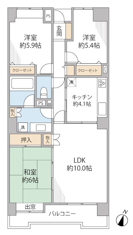 プランヴェール湘南茅ヶ崎 間取り