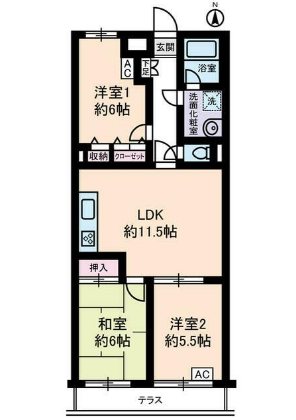 クリオ辻堂参番館 間取り