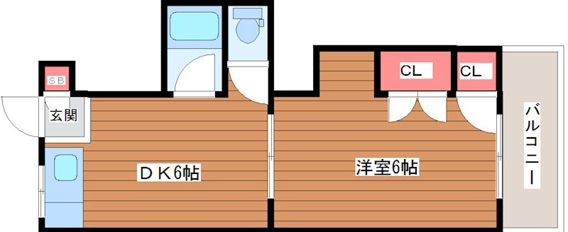 ル・クレアK  間取り