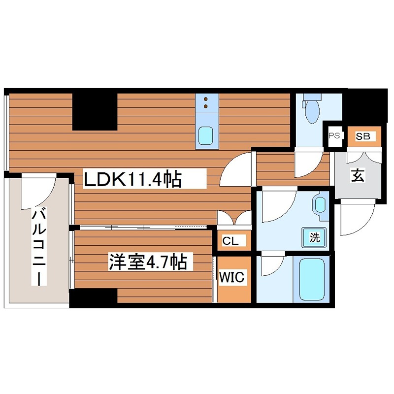Fortunato 扇町   間取り