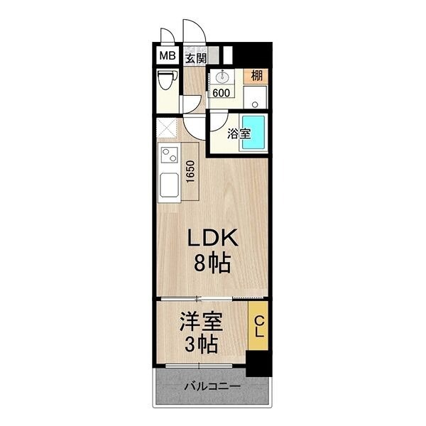 フロンティアタワー九条I 間取り