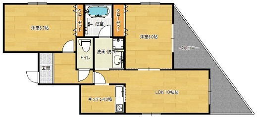 リヴェール中川 間取り