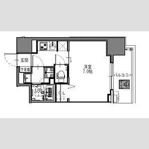 S-RESIDENCE難波大国町Deux 間取り