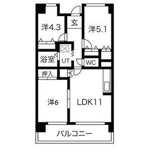 CH.158 RESIDENCE NAKANOSHIMA 間取り