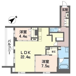神奈川県川崎市高津区末長１丁目44-3 間取り