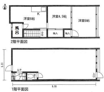 真野店舗（住居付店舗） 間取り