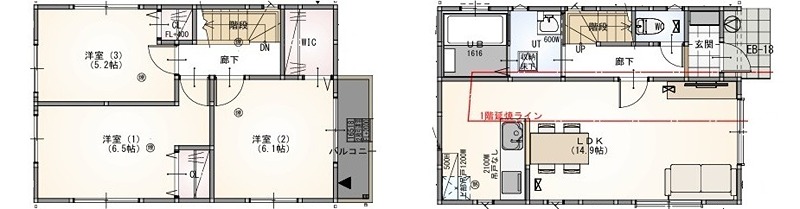グランソフィア中央区円阿弥　C 間取り