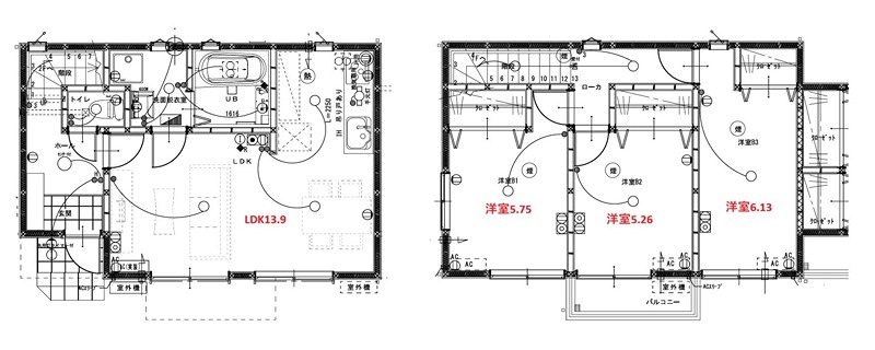 グランソフィア白岡　BCD 間取り
