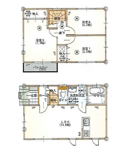 グランソフィア本宿　3 間取り