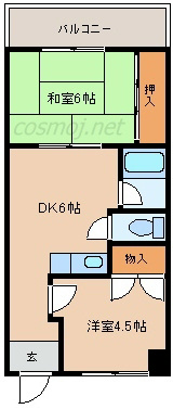 高安矢野ハイツＡ棟 間取り