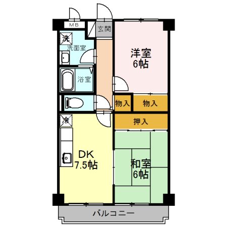 フェリス旭ヶ丘 間取り