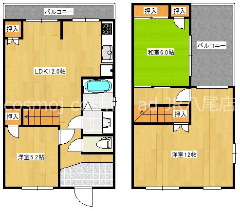 山城町1丁目戸建て 間取り
