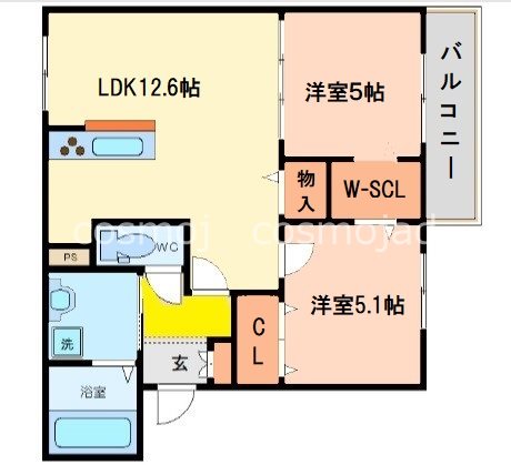 メゾンドサカエⅢ 間取り