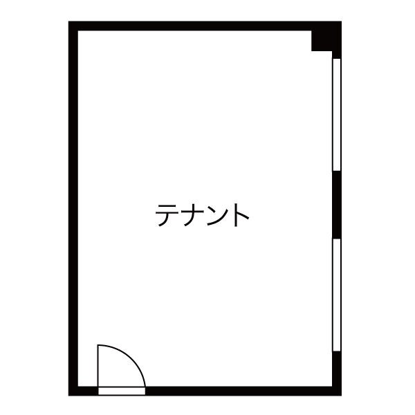 貸店舗・事務所　八尾市 北本町2丁目　広さ約７坪　トイレあり　アムールみのりⅤ 間取り