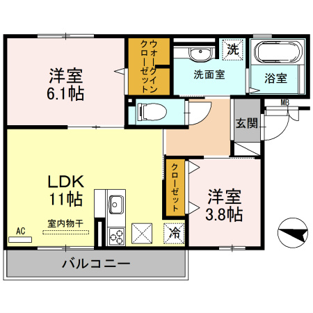 エクセレント曙川東Ⅱ 間取り
