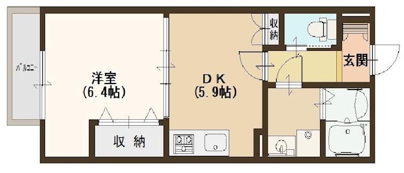 プレセアコート花園　B棟 間取り