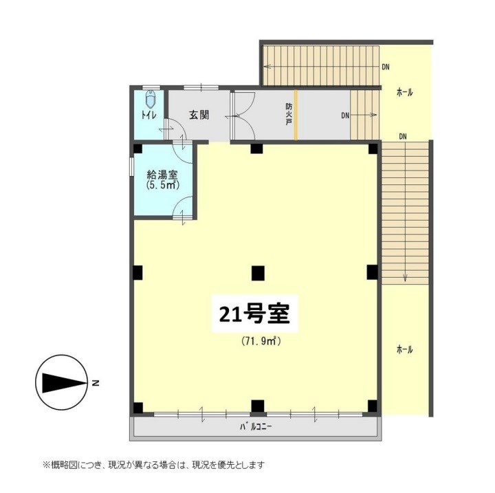 貸店舗・事務所　八尾市 曙川東1丁目　歯科医院跡　恩智駅前プラザビル 間取り