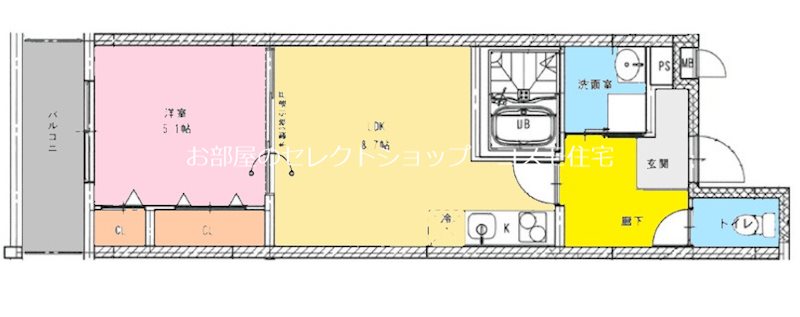 リバーサイド東久宝寺十番館 間取り
