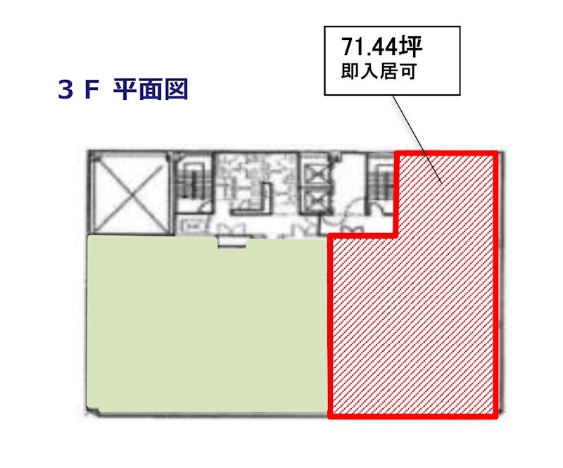 貸事務所　八尾市 光町１丁目　広さ約７１坪　八尾駅前嶋野ビル  間取り