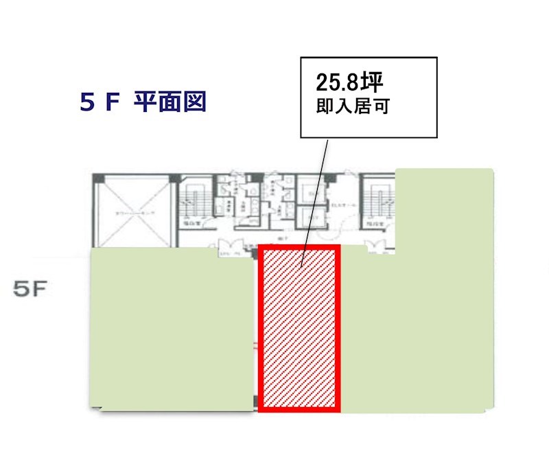 貸事務所　八尾市 光町１丁目　広さ約２５坪　八尾駅前嶋野ビル  間取り