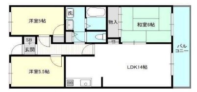 貸事務所　柏原市 田辺２丁目　広さ約１９坪　ビューテラスミウラ 間取り