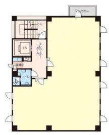 貸店舗・事務所　東大阪市 長田東３丁目 広さ約３７坪　トイレあり　飲食不可　東洋交易ビル 間取り