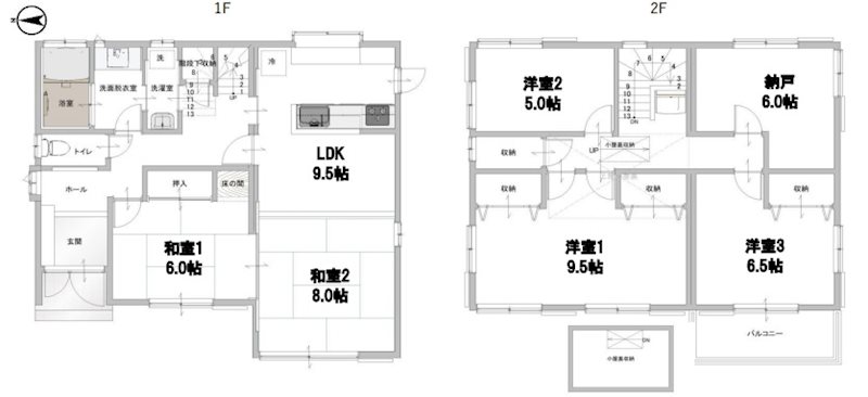 高安町南5丁目戸建て 間取り