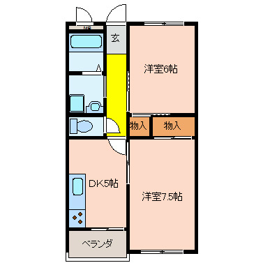 エトワールヴィルーR山本南 間取り